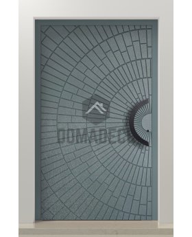 PIVOT M7 - aluminum pivot door with zinc liquid metal