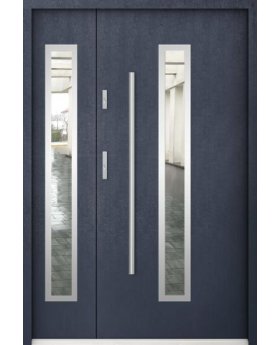 Magellan Duo - exterior metal entry door with sidepanel