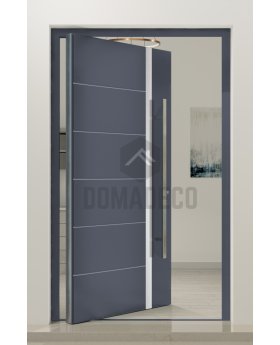 PIVOT 41 - aluminium pivot door with strip