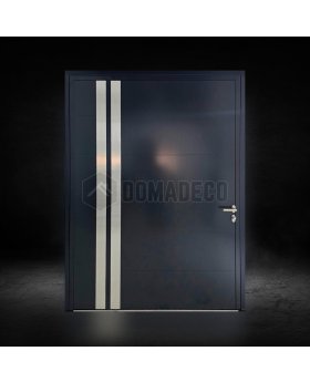 Anthracite aluminium pivot entrance door for houses