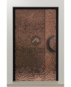 PIVOT B1 - aluminum pivot door covered with copper-plated stainless steel sheet