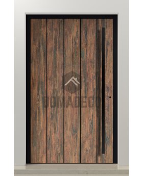 PIVOT WOODLINE 2 - pivot door covered Tambora High Pressure Laminate wood imitation