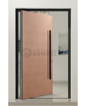 PIVOT Copper - aluminum pivot door with a copper coating