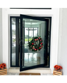 Fully glazed aluminum front door