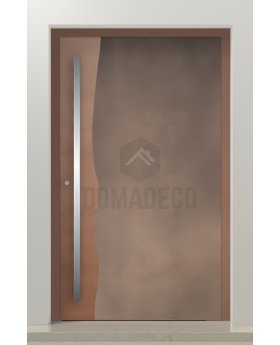 LIM M25 - aluminum hinged door with copper and aged bronze liquid metal