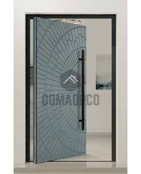 PIVOT M7 - aluminum pivot door with zinc liquid metal
