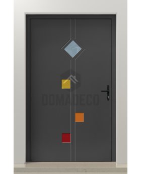 PIVOT Tonel - pivot door with tempered glass insert