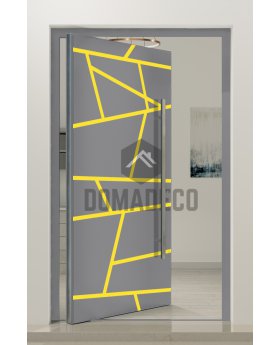 PIVOT W360 - modern aluminum pivot door with stripes