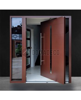 Brown aluminum affordable pivot door
