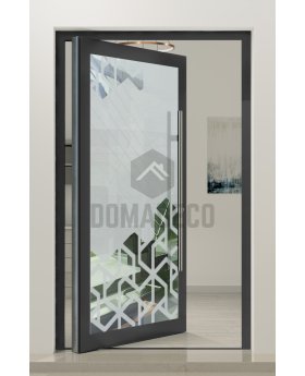 PIVOT Glass S - frosted front door with colorful decor