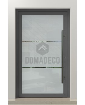 LIM Glass S2 - frosted main door with two transparent stripe