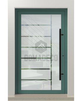LIM Glass S7 - external aluminium frosted door with transparent decor