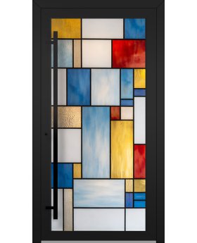 LIM SG1 - Stained Glass external aluminum door