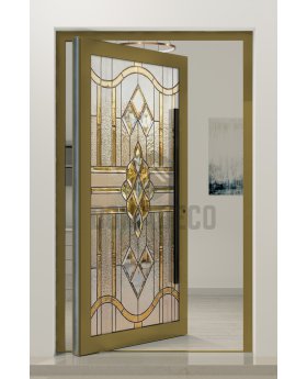PIVOT SG4 - Stained Glass External Aluminum Pivot Door