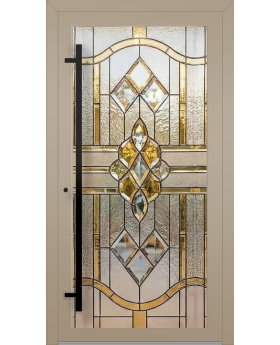 LIM SG4 - Stained Glass external aluminium hinged door