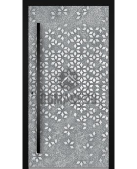 LIM Squares - front aluminum door with squares texture of milled metal