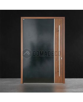 LIM V22 - aluminum front door with wooden decor
