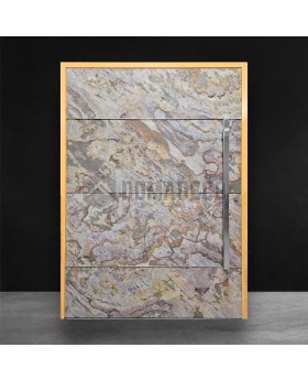 Aluminium door pivot with with sand rock stone