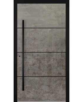 LIM V56 - aluminum entry door covered with sintered quartz