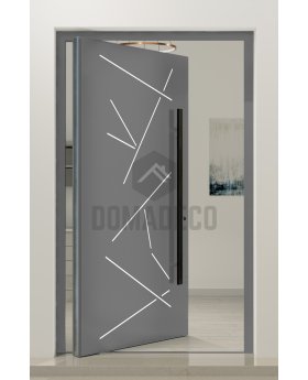 PIVOT Vario-inox - entrance aluminium pivot front door with stripes