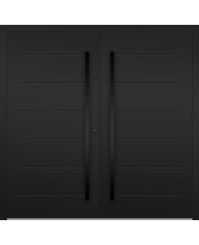 LIM W313 double - modern double aluminum door wirh ribs