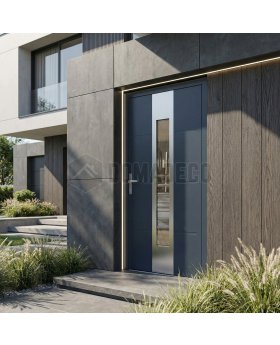 anthracite aluminium front door with glass