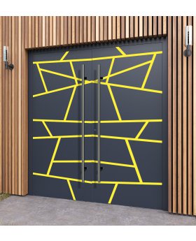 LIM W360 double - solid double aluminium door with stripes