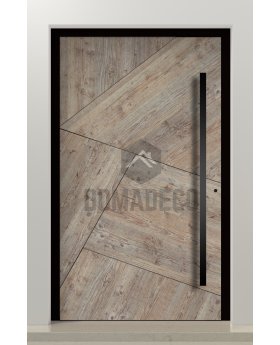 PIVOT WOODLINE 3 - pivot door covered Fir Platinum wood imitation