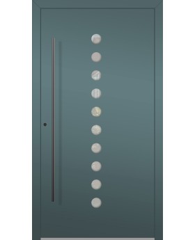 LIM Arlekin - aluminium front entrance door with ten small windows