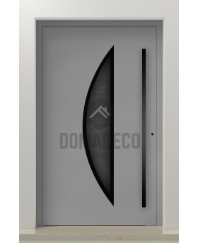 LIM Bow - matte finish aluminum door with glass