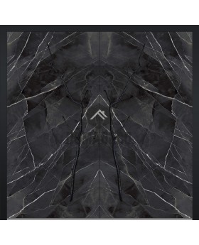 LIM Calacatta double - aluminum double door covered with Calacatta Black sintered quartz