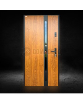 Sta Cartier trois noir - prehung Steel Door with glass