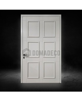 white traditional style aluminium front door