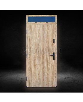 Turners oak solid security steel entrance door
