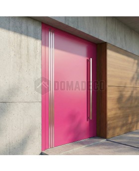pink modern aluminum entrance door