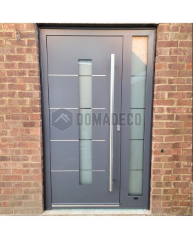 Anthracite aluminium entry door