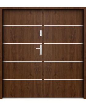 Sta Hunt Double - minimalist steel double front door for modern home
