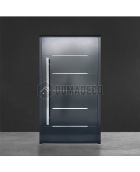 Anthracite modern aluminium front door
