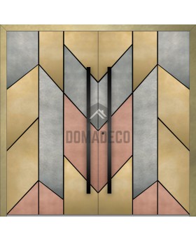 LIM M4 double - Aluminum double hinged entry door coated with different color of liquid metal