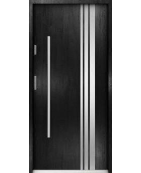 Anthracite steel entry security door