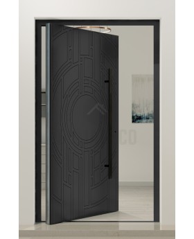 PIVOT V66 - pivot front door with milled pattern