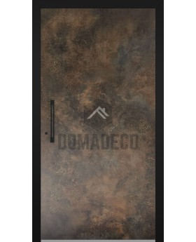 LIM Bruno  - aluminum front door covered with rust sintered quartz