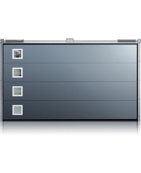 WIS E1R1 -  sectional garage door with windows