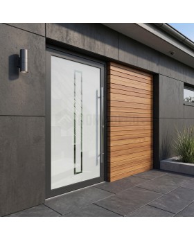 Upgrade your space with the LIM Glass S9 origin frosted front door, featuring elegant transparent decor.