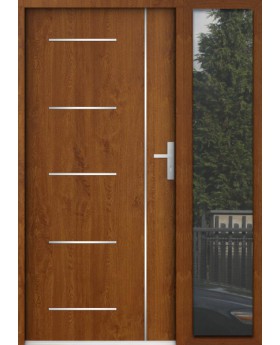 custom configuration - STA steel door with right sidelight / glass panel (view from the outside)