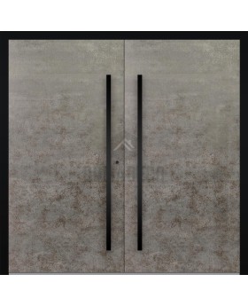LIM V56 double - aluminum double front door covered with sintered quartz