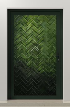 PIVOT FS1 - high-quality aluminium pivot door with fusing glass