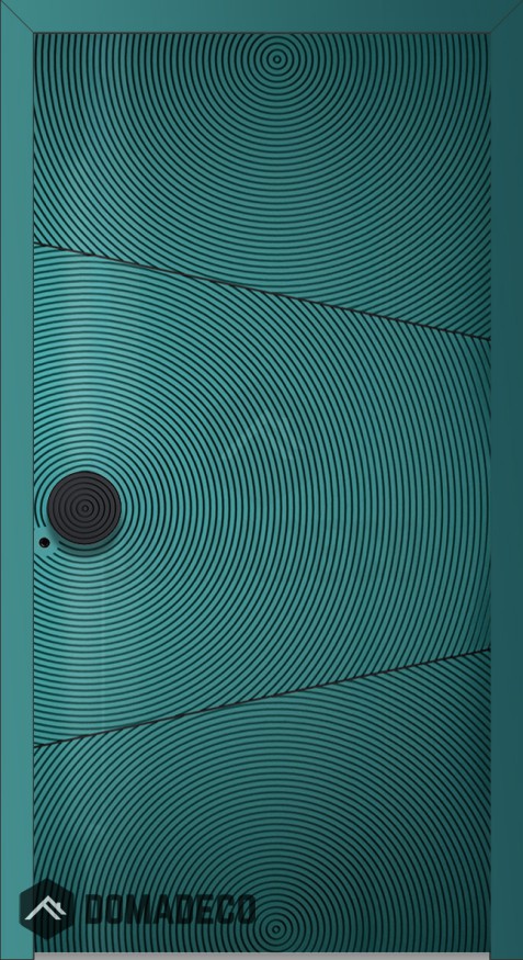 LIM V66 - aluminum entrance door with milled pattern