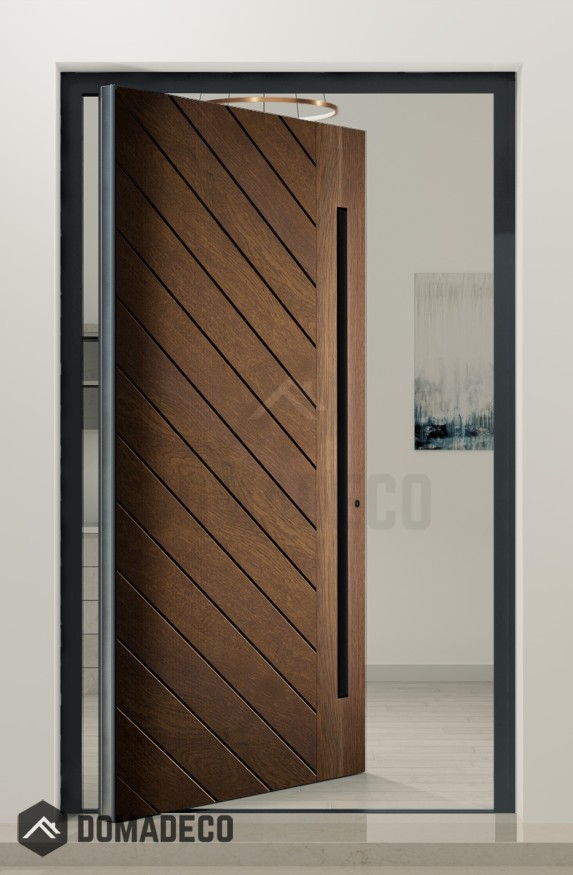 PIVOT V11 - pivot door covered sublimated wood