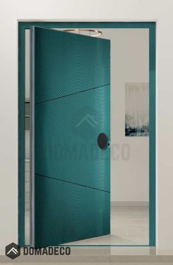 PIVOT V66 - pivot front door with milled pattern